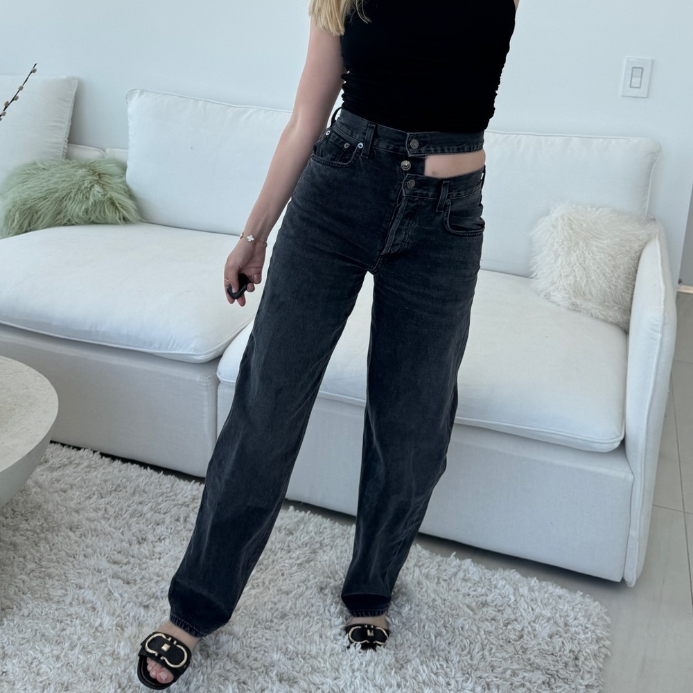 Agolde Black Women's Cut Out Jeans